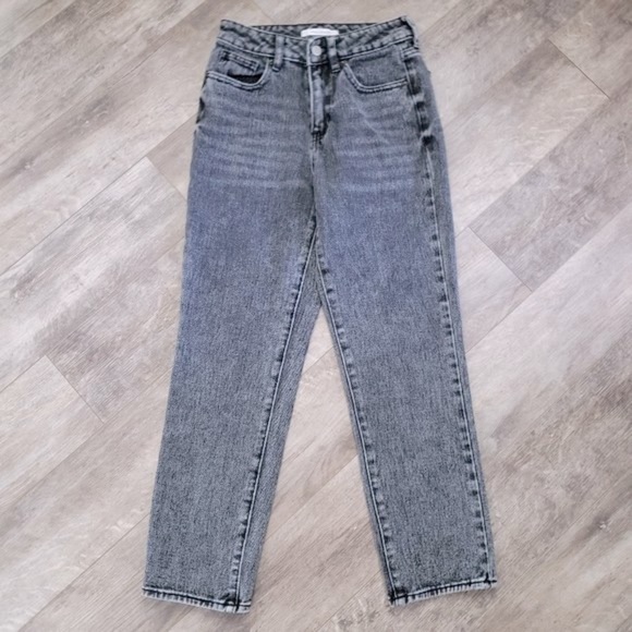 Pacsun High Rise Mom Jeans Stone Washed Grey 23 - Picture 1 of 9